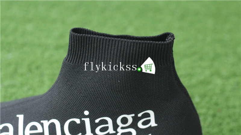 Balenciaga Pattern Speed Trainer Sock Black